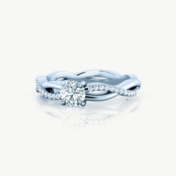 From Sunrise To Sundown Twist 2 Ct Lab Grown Diamond Engagement Rings - Image 3