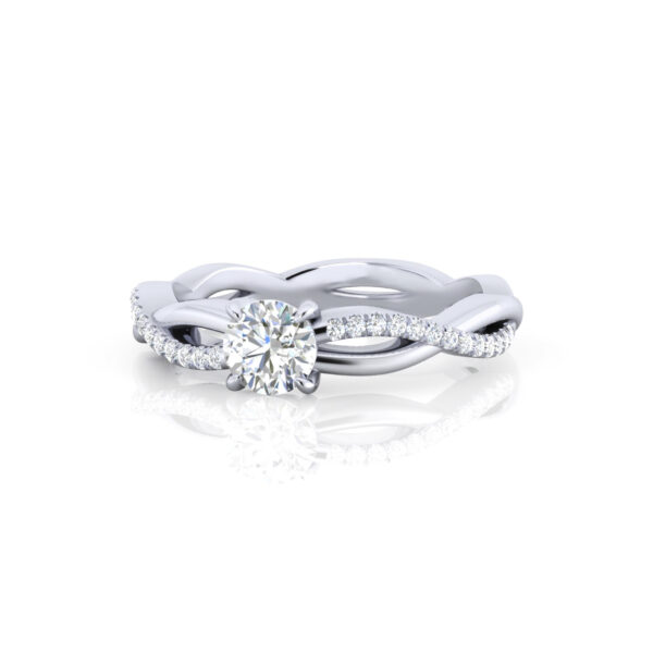 From Sunrise To Sundown Twist 2 Ct Lab Grown Diamond Engagement Rings - Image 3