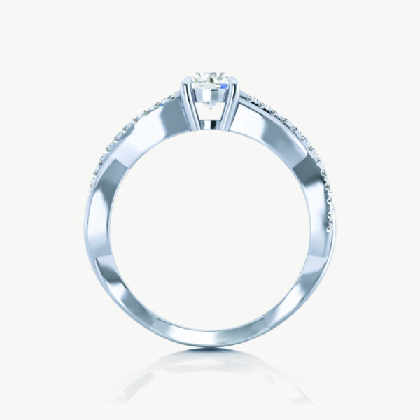 From Sunrise To Sundown Twist 2 Ct Lab Grown Diamond Engagement Rings - Image 4