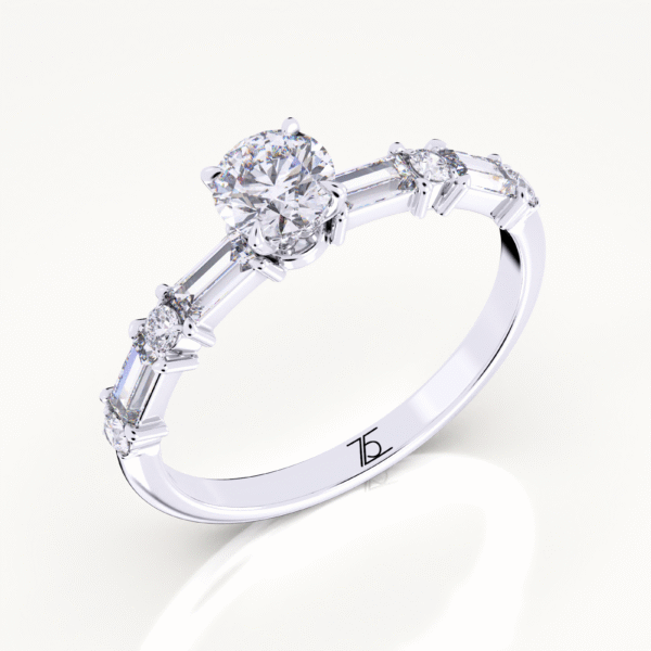 Bezel Baguette GIA IGI GRC GRA Engagement Diamond Ring - Image 4