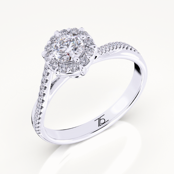 Love Compass Lab Grown Diamond Engagement Ring - Image 4