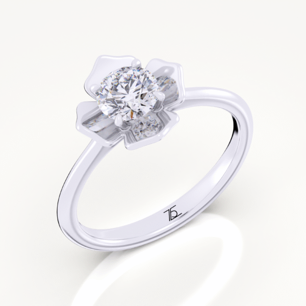 Marguerite Diamond Moissanite Engagement Ring - Image 4
