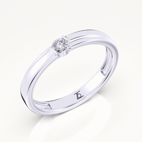 Tesoro Mio Moissanite Engagement Ring 14k White Gold - Image 4