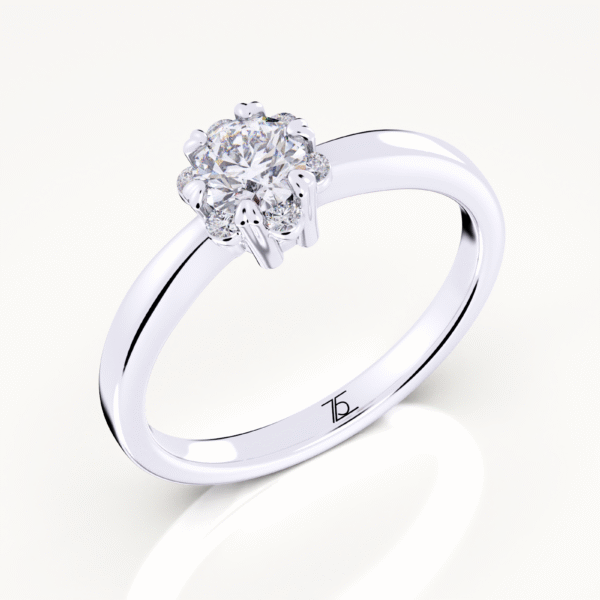 6 Prong Lab Grown Diamond 14k Round Cut - Image 4