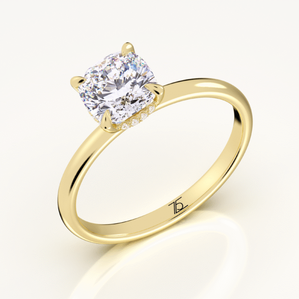 Four Prong Solitaire Diamond Engagement Rings - Image 4