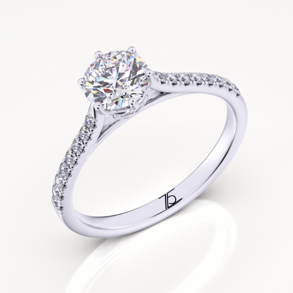 Infinite Happiness Round Cut Lab Grown Diamond White Gold 14k - Image 4