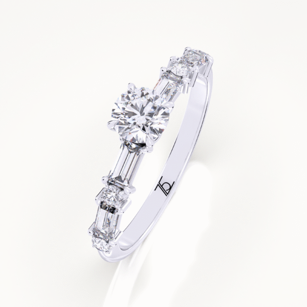 Bezel Baguette GIA IGI GRC GRA Engagement Diamond Ring