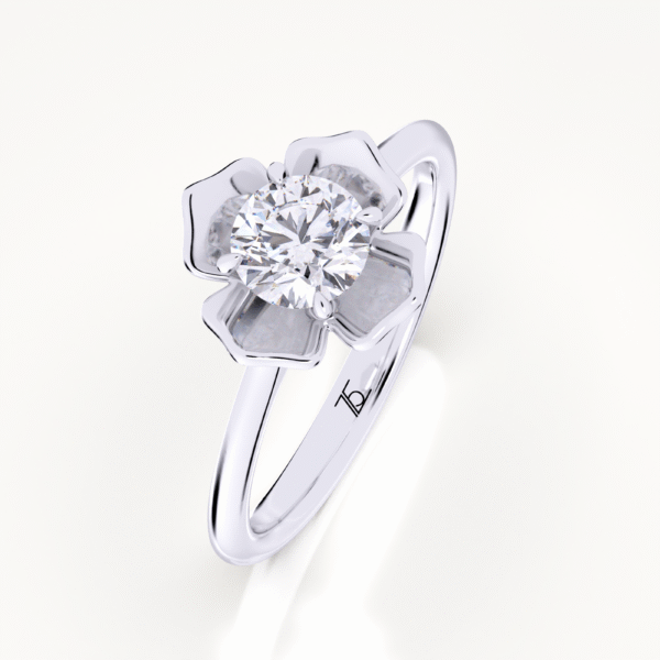 Marguerite Diamond Moissanite Engagement Ring