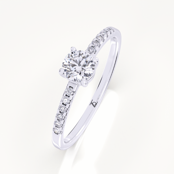 1 Carat Lab Grown Class Style Accent Ring