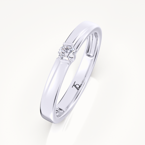 Tesoro Mio Moissanite Engagement Ring 14k White Gold