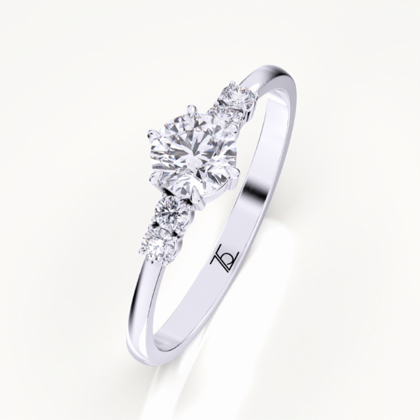FINEROCK 2 Carat Solitaire Diamond Engagement Ring in 14K Gold