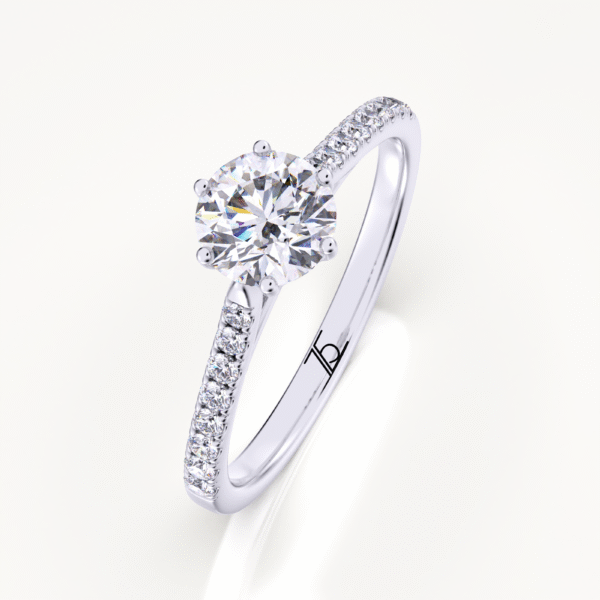 Infinite Happiness Round Cut Lab Grown Diamond White Gold 14k