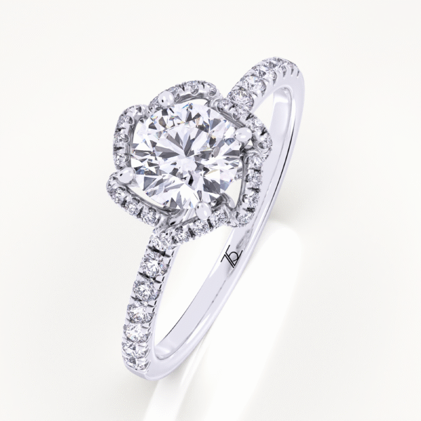 Japonica Camélia 14k Lab Grown Diamond Engagement Ring