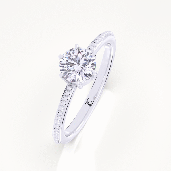 1 cts Solitaire Diamond Split Shank Platinum Ring