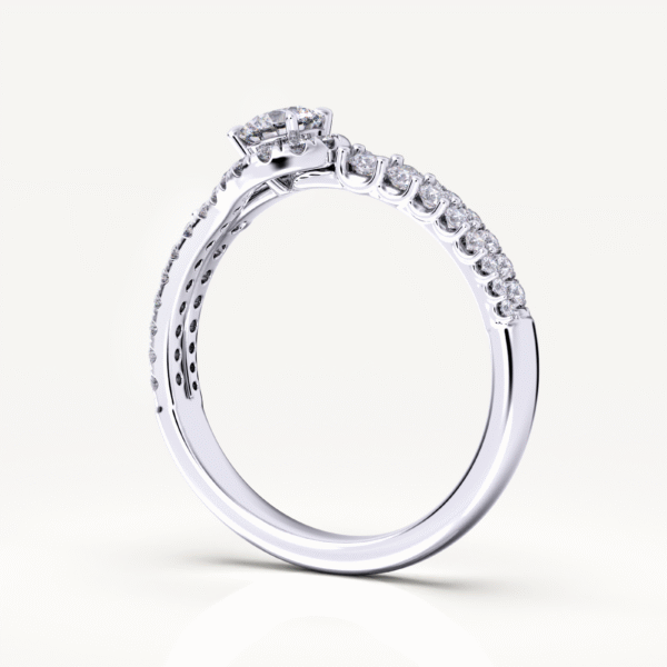 Sylvie Petite Double Halo Lab Grown Diamond Engagement Ring - Image 5
