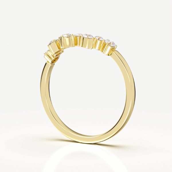 14k Gold Elegant Diamond Cluster Engagement Ring - Image 5