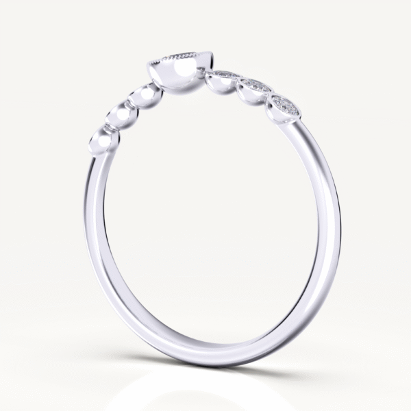 14k Solid Gold Bezel Set Lab Grown Diamond Ring - Image 5