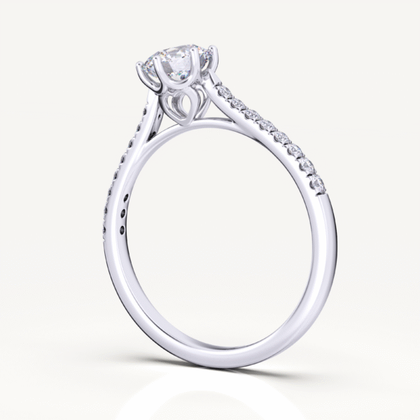 Infinite Happiness Round Cut Lab Grown Diamond White Gold 14k - Image 5
