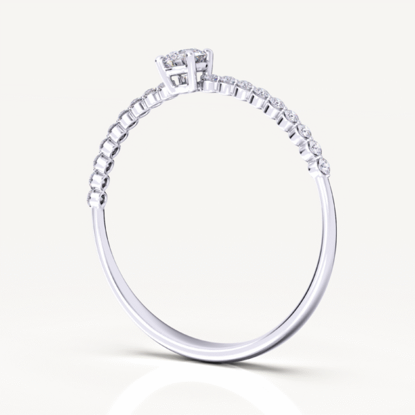 Multi Solitaire Ring Classic White Gold 14 k White Diamond 2 Ct White Diamond - Image 5
