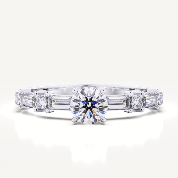 Bezel Baguette GIA IGI GRC GRA Engagement Diamond Ring - Image 3