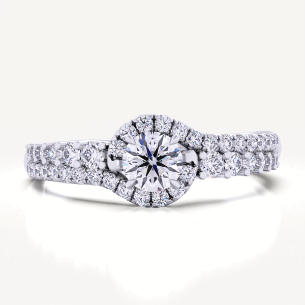 Sylvie Petite Double Halo Lab Grown Diamond Engagement Ring