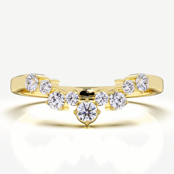 14k Gold Elegant Diamond Cluster Engagement Ring