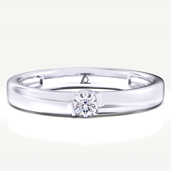 Tesoro Mio Moissanite Engagement Ring 14k White Gold - Image 3