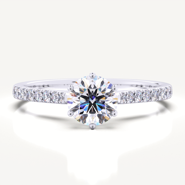 Infinite Happiness Round Cut Lab Grown Diamond White Gold 14k - Image 3