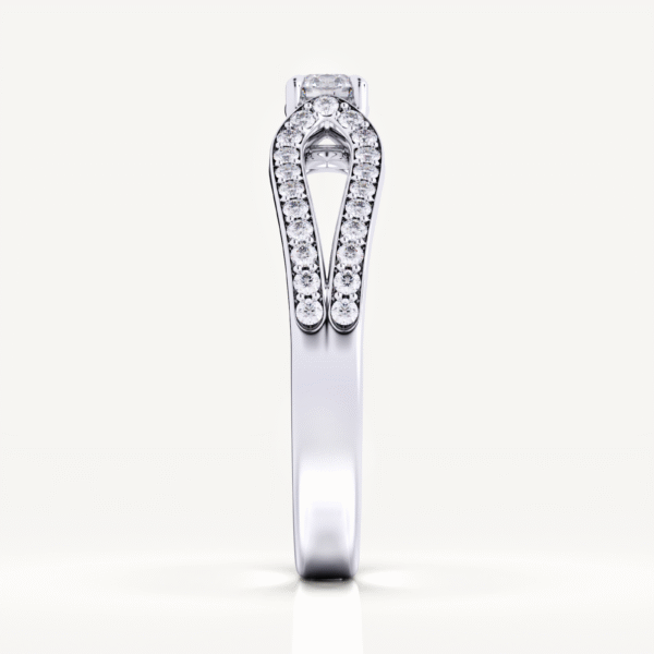 Lucky Bowknot Bow Rope Natural Diamond Ring - Image 2