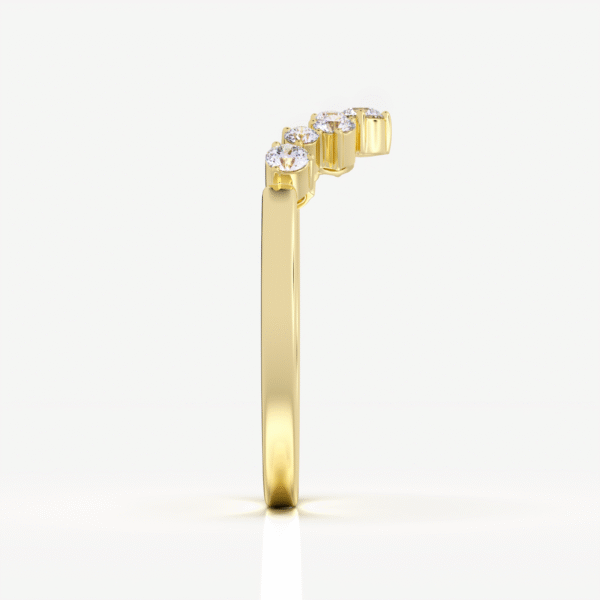 14k Gold Elegant Diamond Cluster Engagement Ring - Image 2