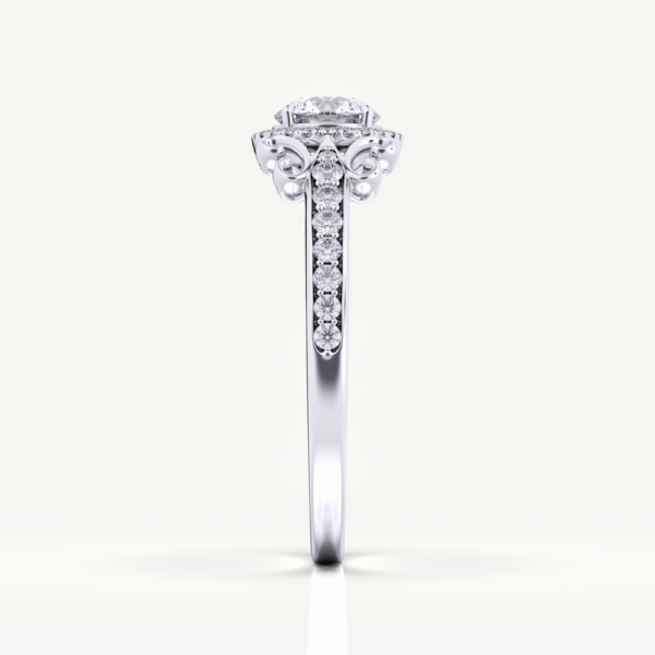 Vintage 0.3ct GIA IGI GRC GRA Lab Grown Engagement Ring - Image 2