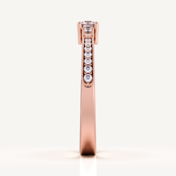 First Promise 14k Rose Gold 2 Small Stone With 1 Carat Diamond - Image 2
