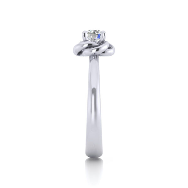 Viventy Women's Ring 14K White Gold Rosebush Engagement Ring - Image 4