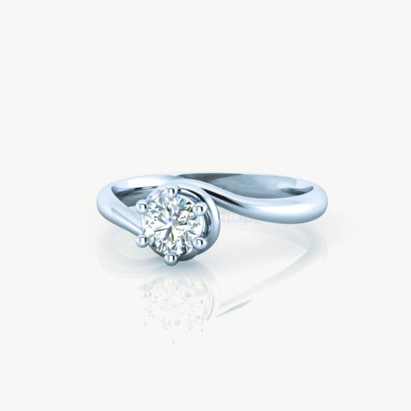 True Love Twist Lab Grown Diamond Engagement Ring - Image 3