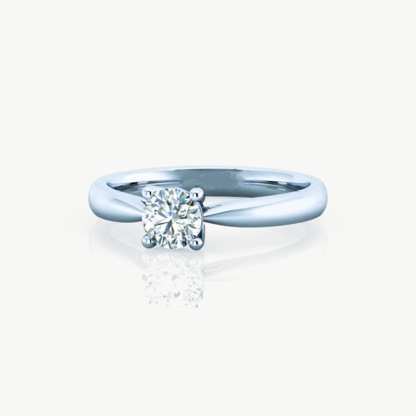 Solitaire Ring 14k White Gold Or Platinum Diamond 1 Ct - Image 2