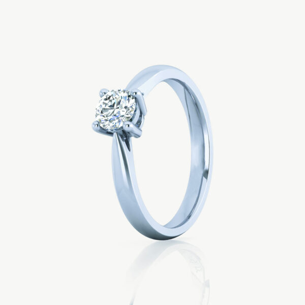 Solitaire Ring 14k White Gold Or Platinum Diamond 1 Ct