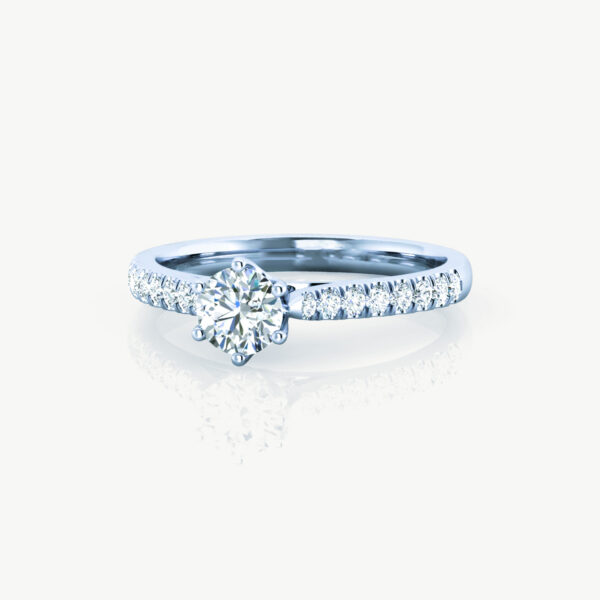 Infinite Happiness Round Cut Lab Grown Diamond White Gold 14k - Image 3