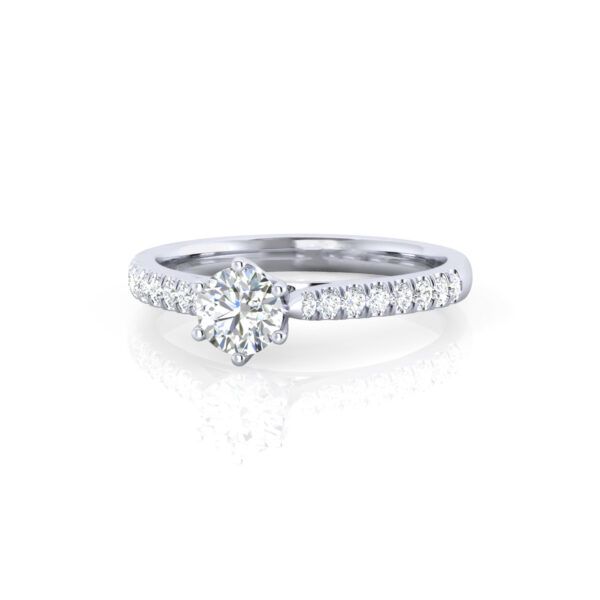 Infinite Happiness Round Cut Lab Grown Diamond White Gold 14k - Image 3