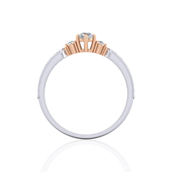 First Promise 14k White And Rose Gold 2 Small Stone With 1.5 Carat Diamond - Image 2