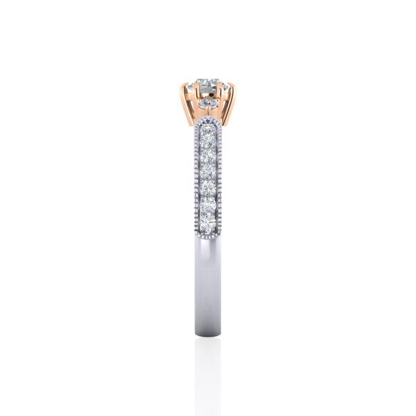 First Promise 14k White And Rose Gold 2 Small Stone With 1.5 Carat Diamond - Image 4