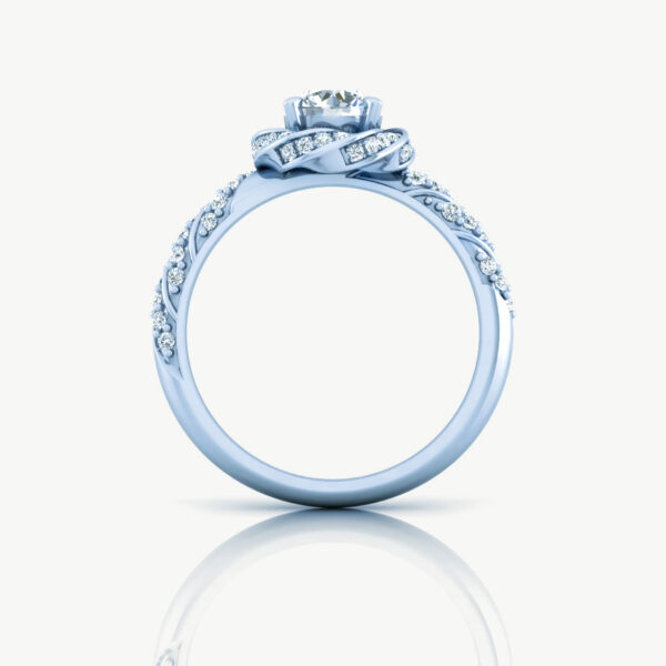 Japonica Camélia 14k Lab Grown Diamond Engagement Ring - Image 4