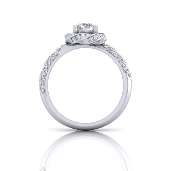 Japonica Camélia 14k Lab Grown Diamond Engagement Ring - Image 2