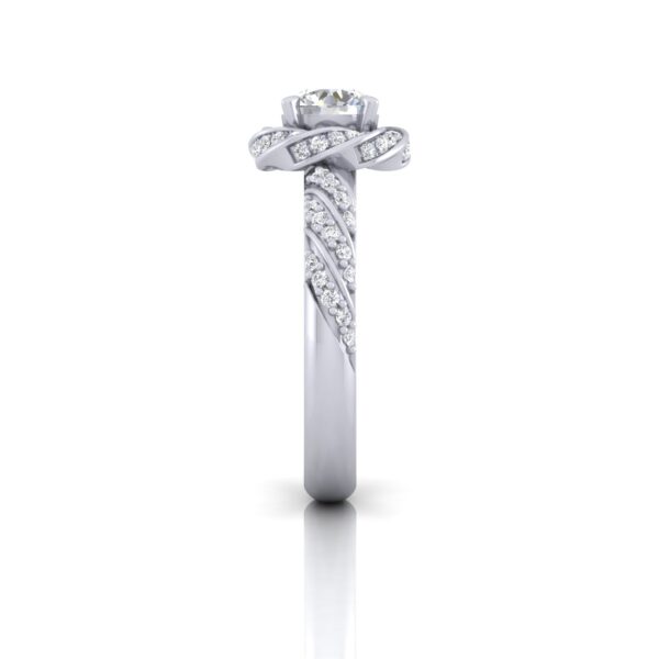 Japonica Camélia 14k Lab Grown Diamond Engagement Ring - Image 4