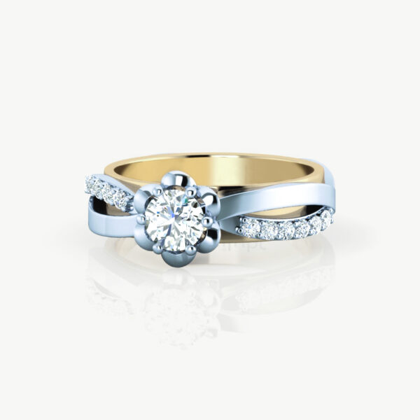 Abigail 14K Round Cut Engagement Ring - Image 3