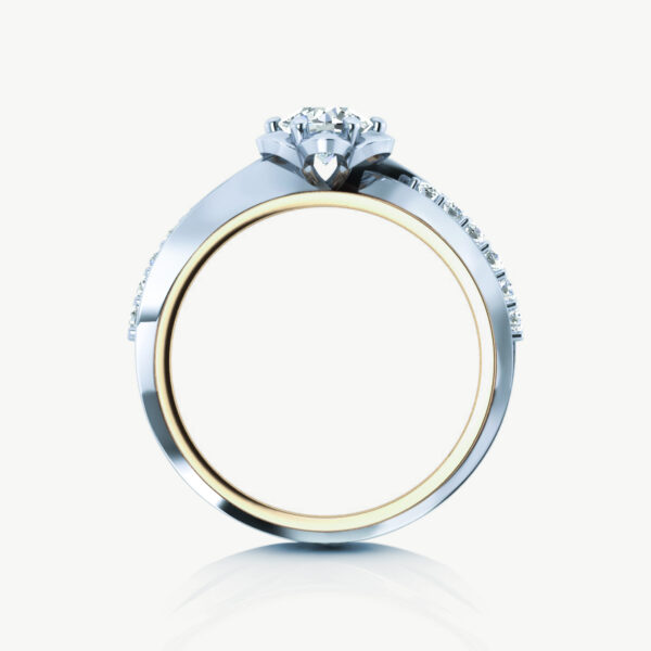 Abigail 14K Round Cut Engagement Ring - Image 4