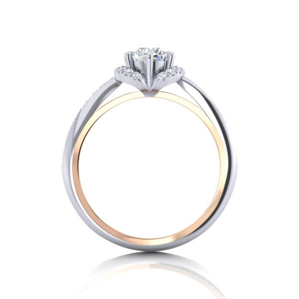 Bouton De Fleur 14k Round Cut Engagement Ring - Image 2