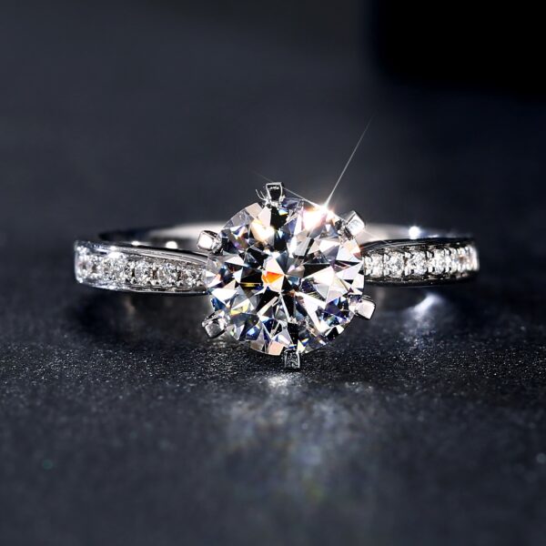 14k White Gold Lab Grown Diamond Channel Style Engagement Rings - Image 2