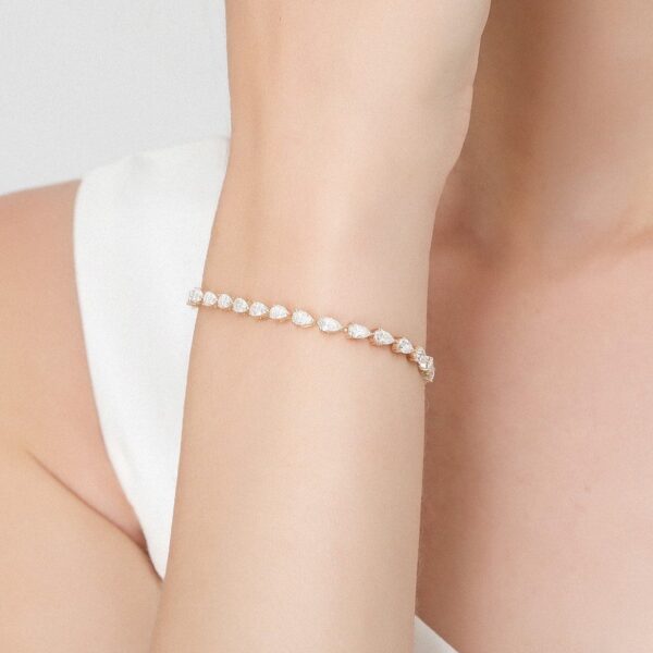 Pear Shape Tennis Lab Grown Diamond bracelets - Image 3