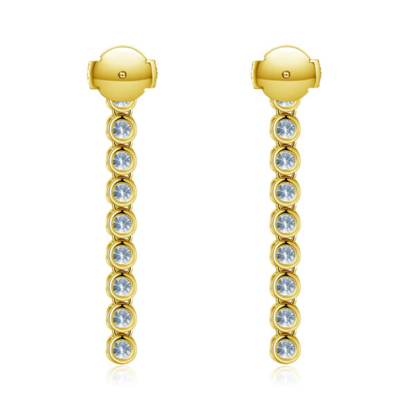 14K Simple Style Drop IGI GIA Lab Grown Diamond Earrings - Image 3