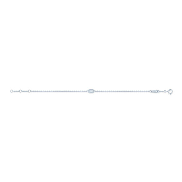 Emerald Cut Baguette Station Chain Bracelet - Image 2